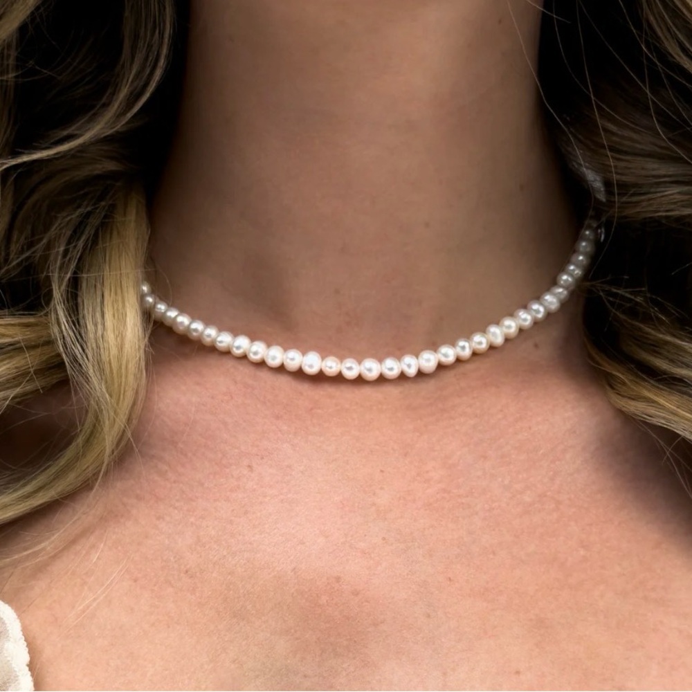 Oshena Designer beachwear genuine freshwater Pearl‎ Necklace FREE Jewelry BOX